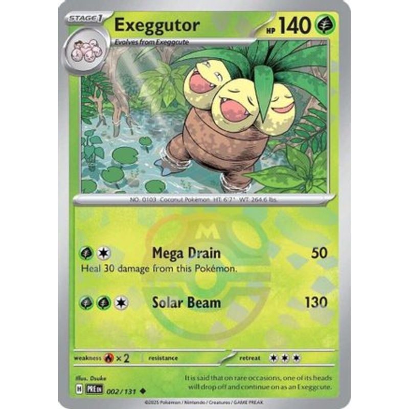Exeggutor (Master Ball Pattern) 002/131  - Holofoil SV Prismatic Evolutions - Uncommon