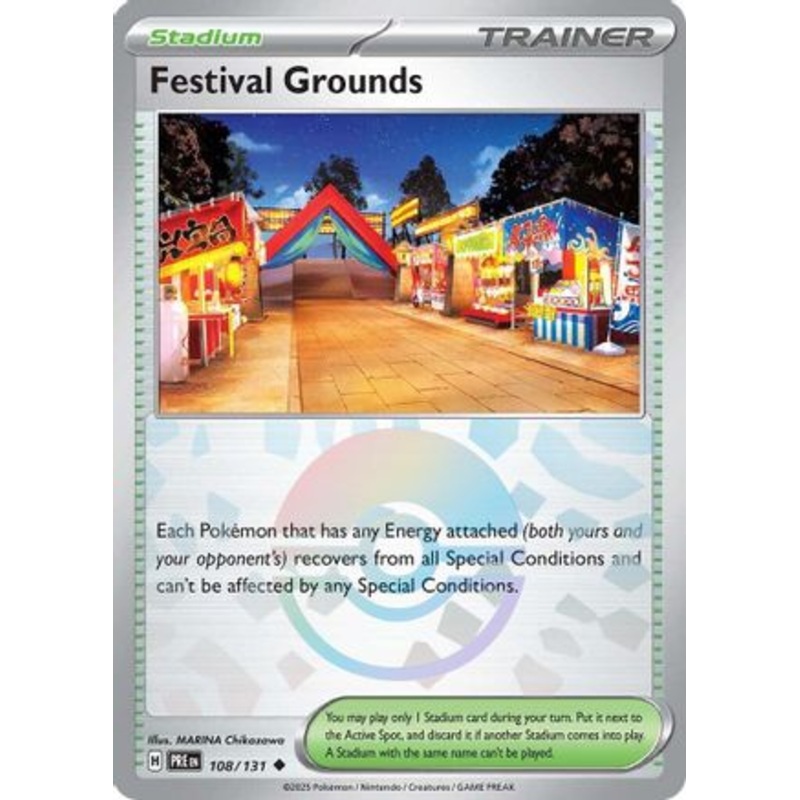 Festival Grounds (Poke Ball Pattern) 108/131  - Holofoil SV Prismatic Evolutions - Uncommon