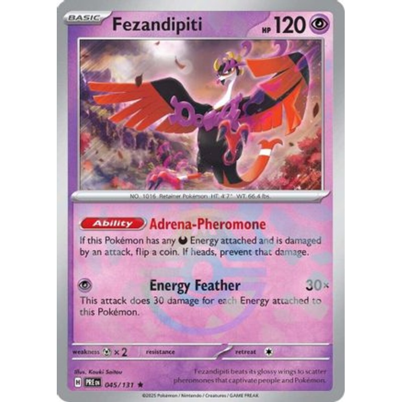 Fezandipiti (Master Ball Pattern) 045/131  - Holofoil SV Prismatic Evolutions - Rare