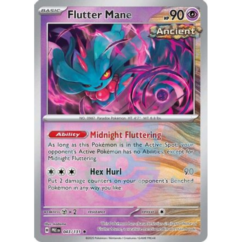 Flutter Mane (Master Ball Pattern) 043/131  - Holofoil SV Prismatic Evolutions - Rare