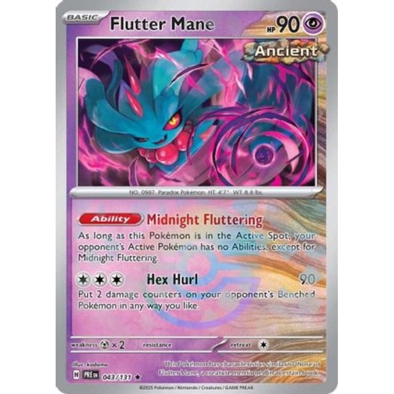 Flutter Mane (Poke Ball Pattern) 043/131  - Holofoil SV Prismatic Evolutions - Rare