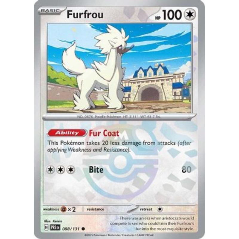 Furfrou (Master Ball Pattern) 088/131  - Holofoil SV Prismatic Evolutions - Common