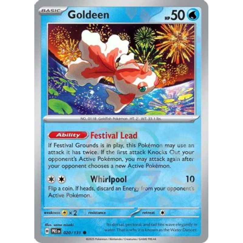 Goldeen (Master Ball Pattern) 020/131  - Holofoil SV Prismatic Evolutions - Common