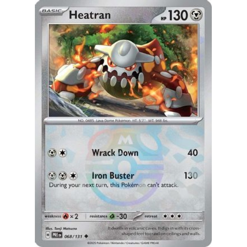 Heatran (Master Ball Pattern) 068/131  - Holofoil SV Prismatic Evolutions - Uncommon
