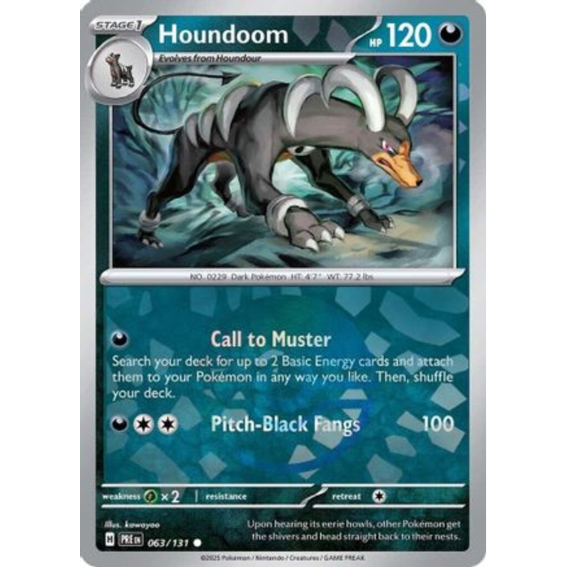 Houndoom (Poke Ball Pattern) 063/131  - Holofoil SV Prismatic Evolutions - Common