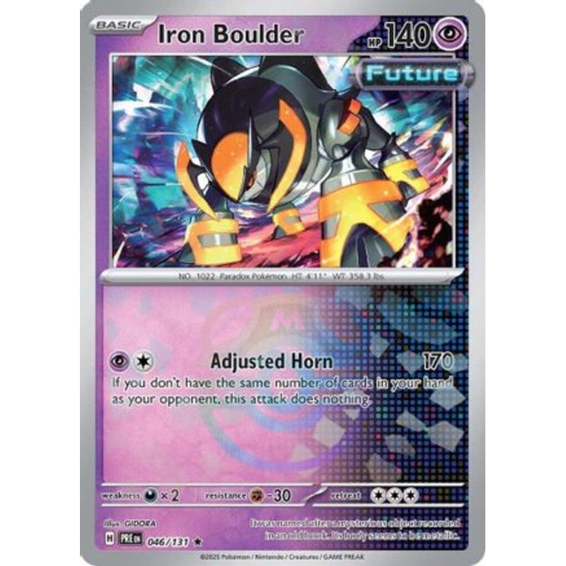 Iron Boulder (Master Ball Pattern) 046/131  - Holofoil SV Prismatic Evolutions - Rare