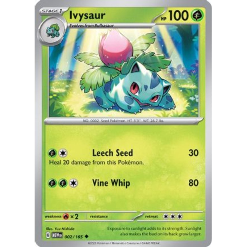 Ivysaur 002/165  SV Scarlet & Violet 151 - Uncommon