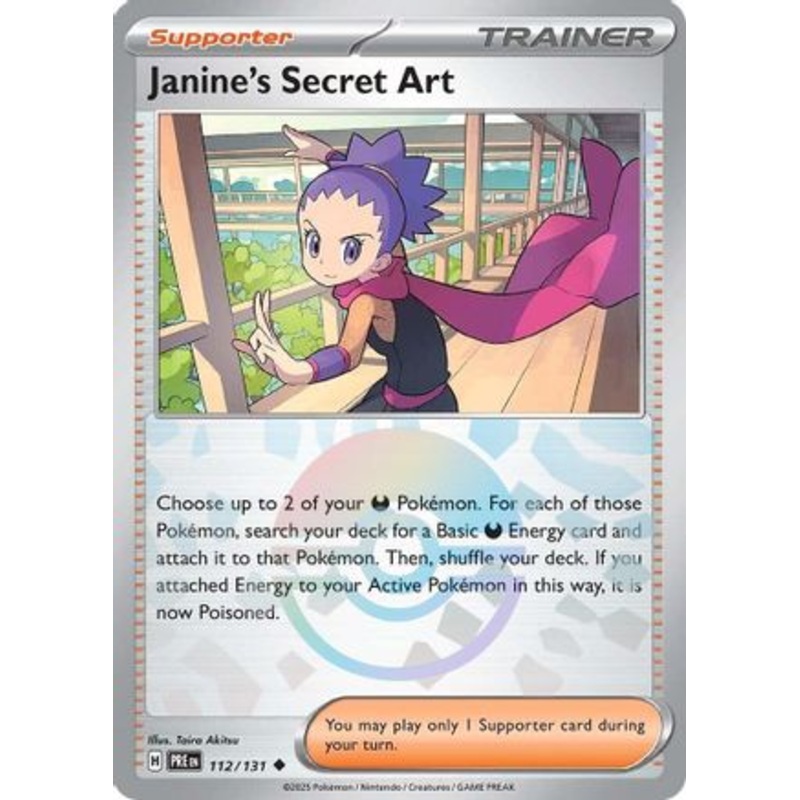 Janine's Secret Art 112/131  - Holofoil SV Prismatic Evolutions - Uncommon