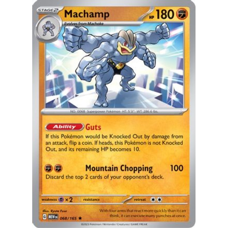Machamp 068/165  - Reverse Holofoil SV Scarlet & Violet 151 - Rare