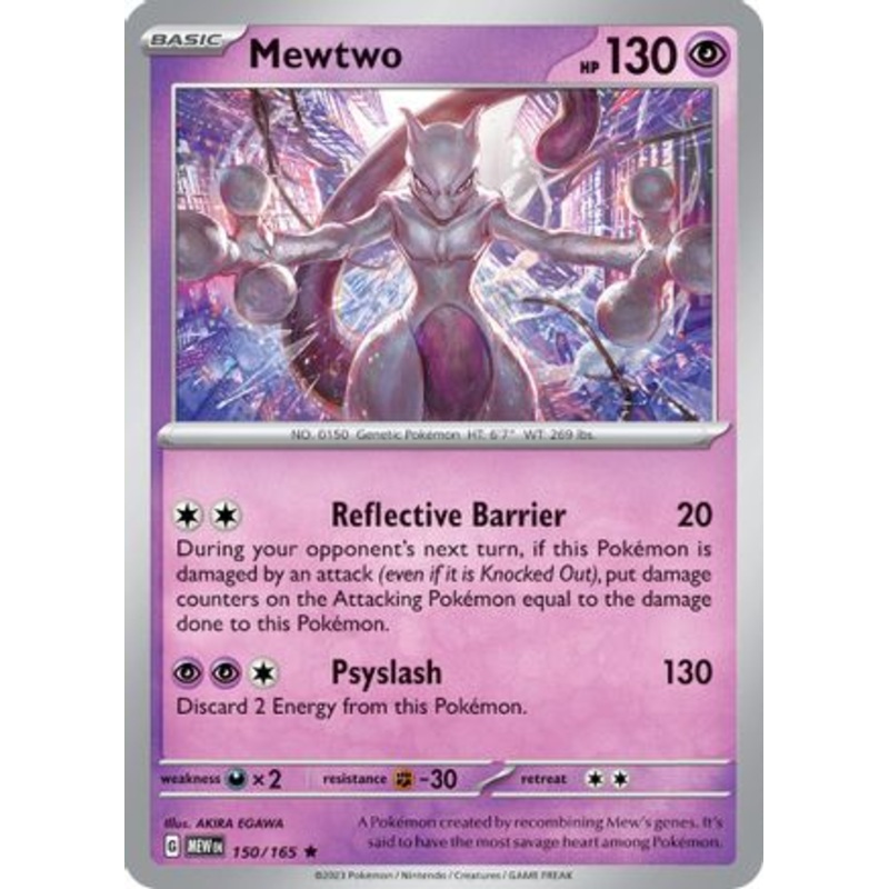 Mewtwo 150/165  - Holofoil SV Scarlet & Violet 151 - Rare