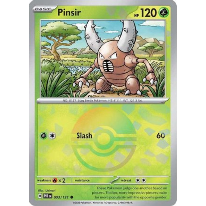 Pinsir (Poke Ball Pattern) 003/131  - Holofoil SV Prismatic Evolutions - Common