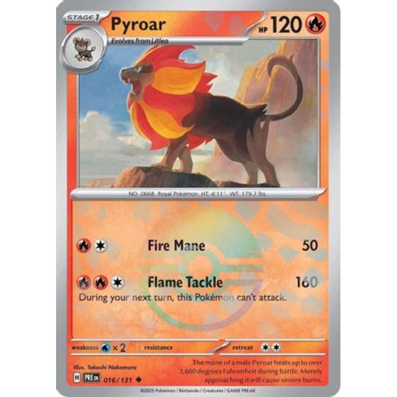 Pyroar (Poke Ball Pattern) 016/131  - Holofoil SV Prismatic Evolutions - Uncommon