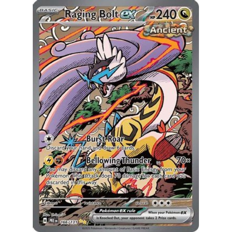 Raging Bolt ex 166/131  - Holofoil SV Prismatic Evolutions - Special Illustration Rare