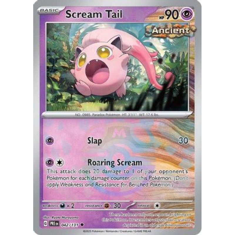 Scream Tail (Master Ball Pattern) 042/131  - Holofoil SV Prismatic Evolutions - Uncommon