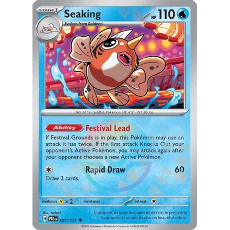 Seaking (Poke Ball Pattern) 021/131  - Holofoil SV Prismatic Evolutions - Uncommon