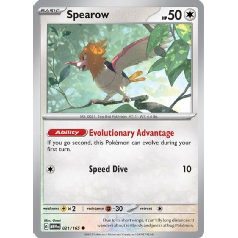 Spearow 021/165  SV Scarlet & Violet 151 - Common