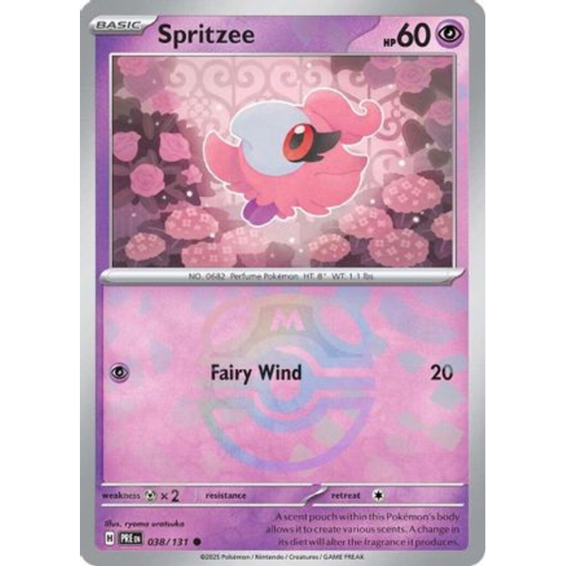 Spritzee (Master Ball Pattern) 038/131  - Holofoil SV Prismatic Evolutions - Common