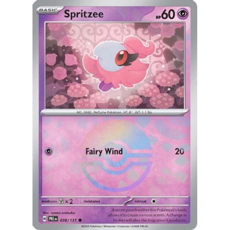 Spritzee (Poke Ball Pattern) 038/131  - Holofoil SV Prismatic Evolutions - Common