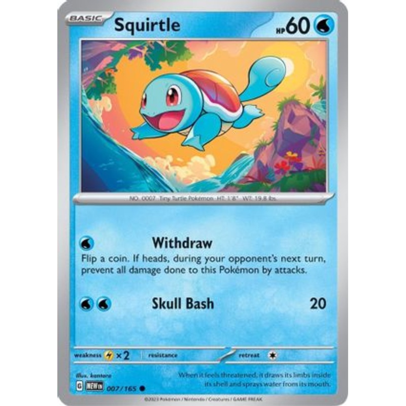 Squirtle 007/165  SV Scarlet & Violet 151 - Common