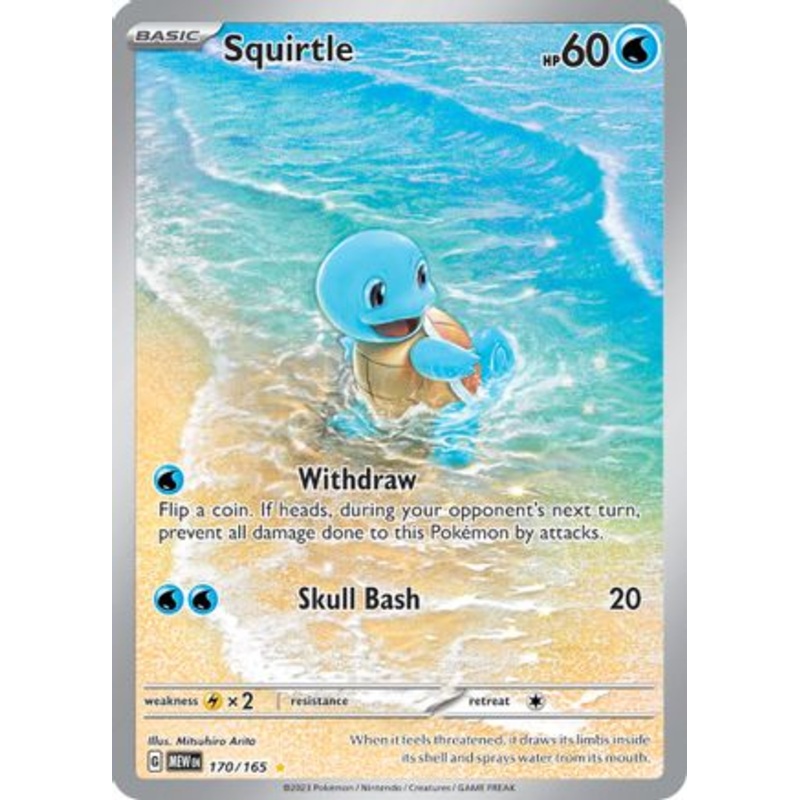 Squirtle 170/165  - Holofoil SV Scarlet & Violet 151 - Illustration Rare