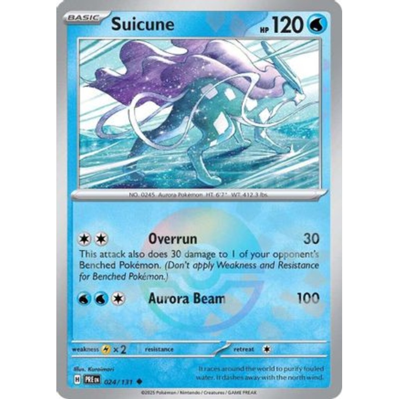 Suicune (Poke Ball Pattern) 024/131  - Holofoil SV Prismatic Evolutions - Uncommon