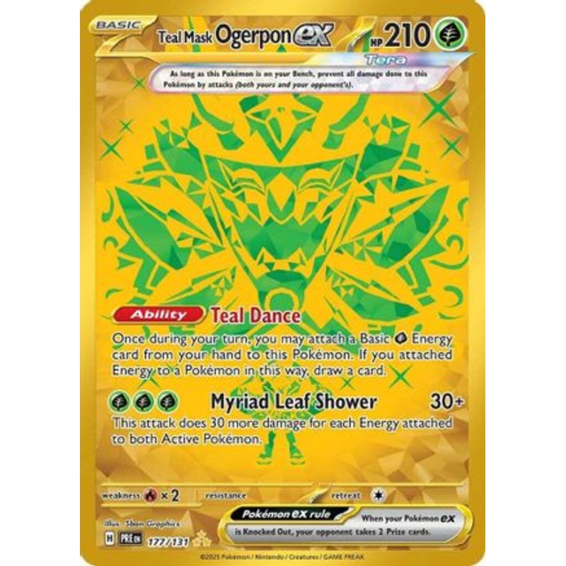 Teal Mask Ogerpon ex 177/131  - Holofoil SV Prismatic Evolutions - Hyper Rare