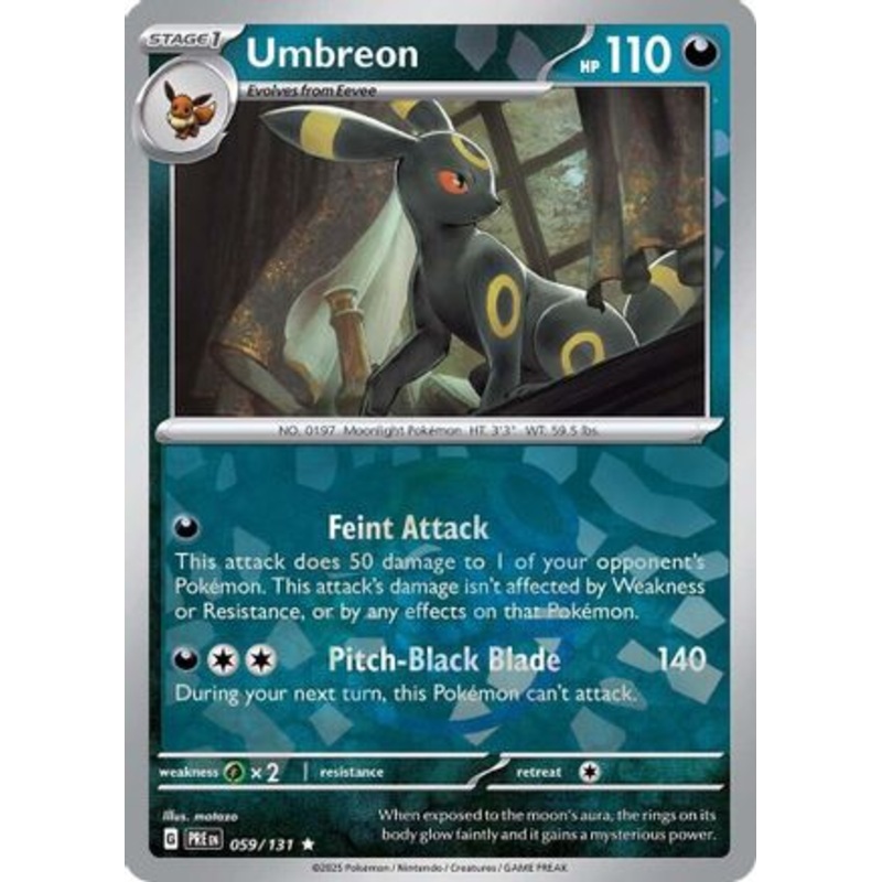 Umbreon (Master Ball Pattern) 059/131  - Holofoil SV Prismatic Evolutions - Rare