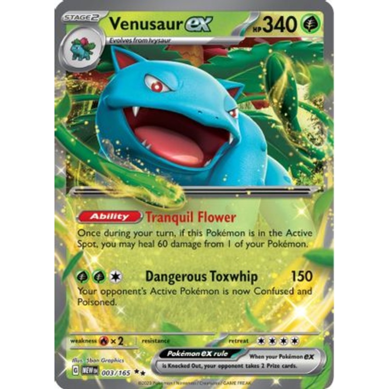 Venusaur ex 003/165  - Holofoil SV Scarlet & Violet 151 - Double Rare