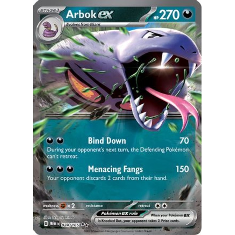 Arbok ex 024/165  - Holofoil SV Scarlet & Violet 151 - Double Rare