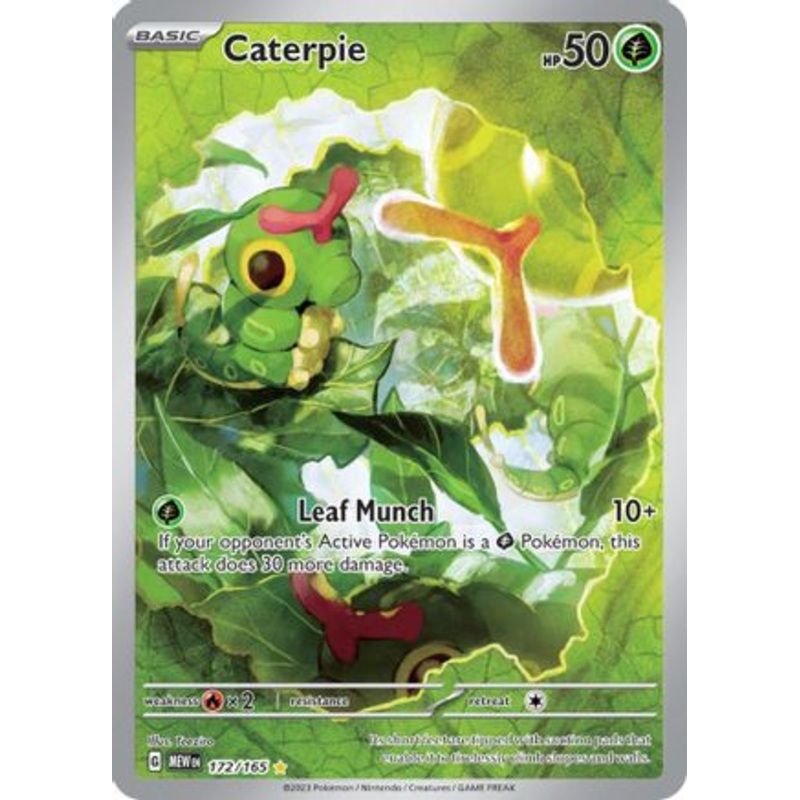 Caterpie 172/165  - Holofoil SV Scarlet & Violet 151 - Illustration Rare