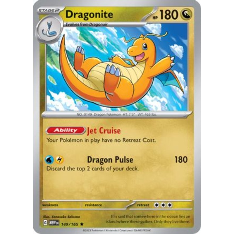Dragonite 149/165  - Reverse Holofoil SV Scarlet & Violet 151 - Rare