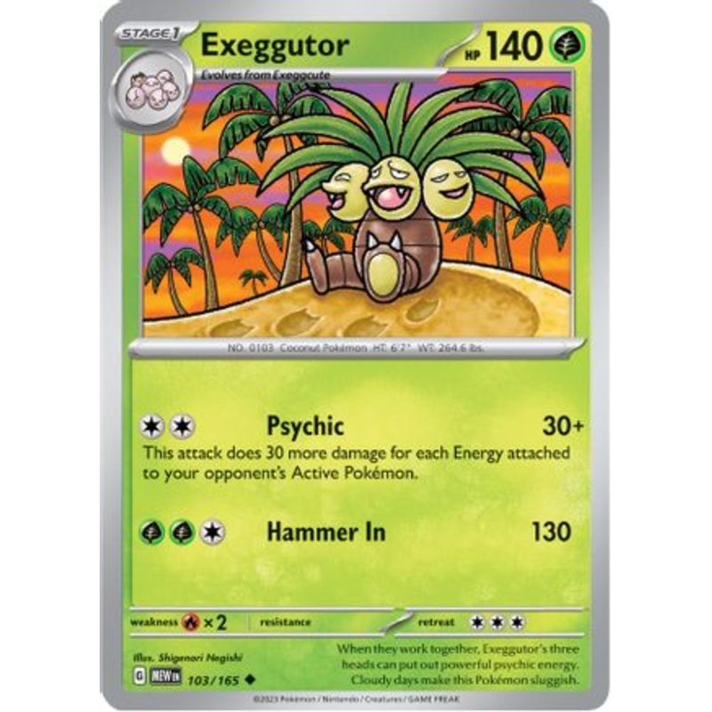Exeggutor 103/165  SV Scarlet & Violet 151 - Uncommon
