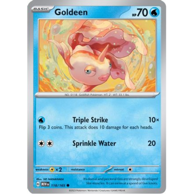 Goldeen 118/165  - Reverse Holofoil SV Scarlet & Violet 151 - Common