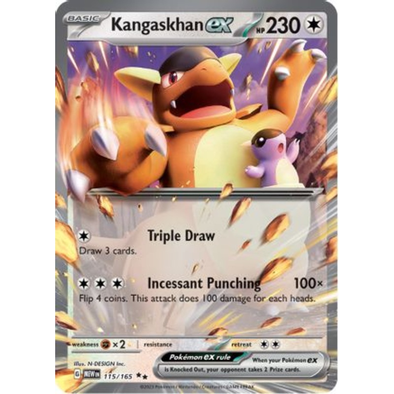 Kangaskhan ex 115/165  - Holofoil SV Scarlet & Violet 151 - Double Rare