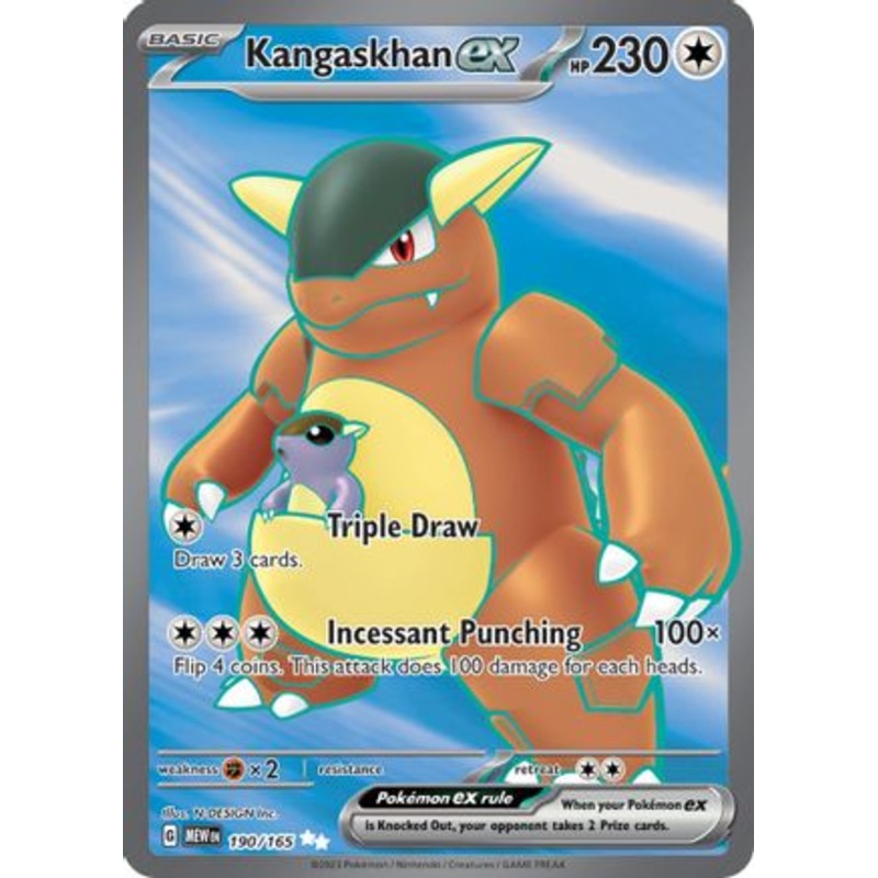 Kangaskhan ex 190/165  - Holofoil SV Scarlet & Violet 151 - Ultra Rare