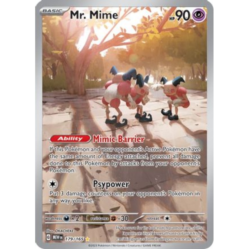 Mr. Mime 179/165  - Holofoil SV Scarlet & Violet 151 - Illustration Rare