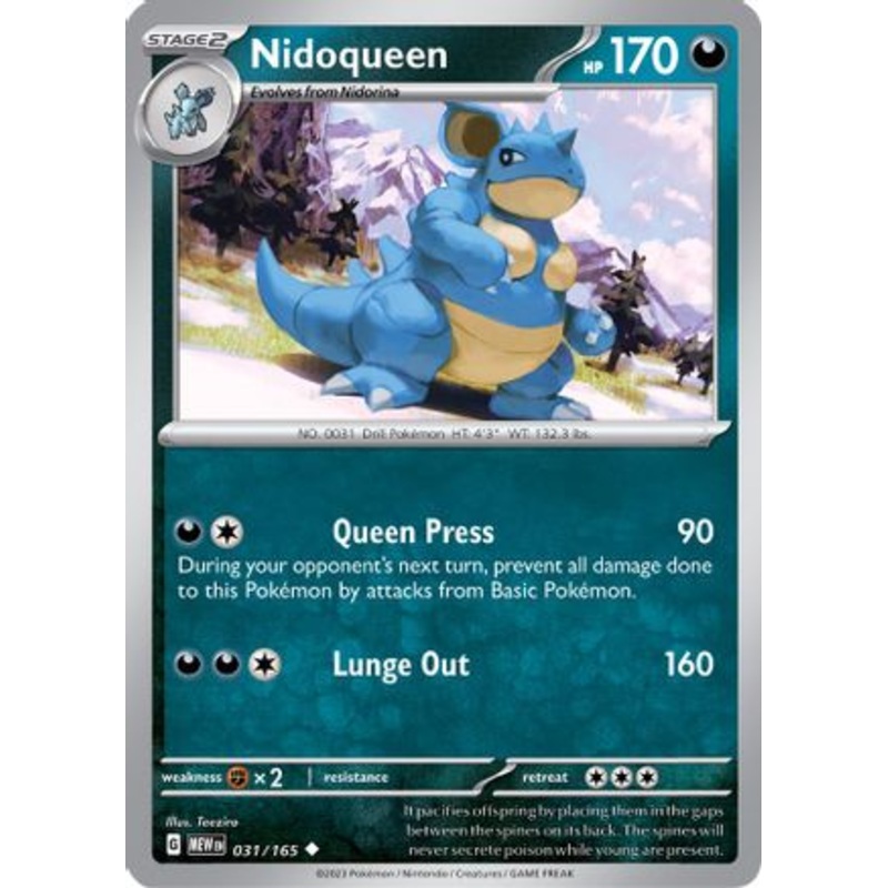 Nidoqueen 031/165  SV Scarlet & Violet 151 - Uncommon
