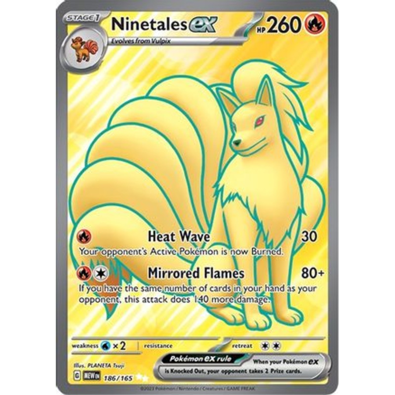 Ninetales ex 186/165  - Holofoil SV Scarlet & Violet 151 - Ultra Rare