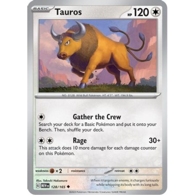 Tauros 128/165  SV Scarlet & Violet 151 - Uncommon