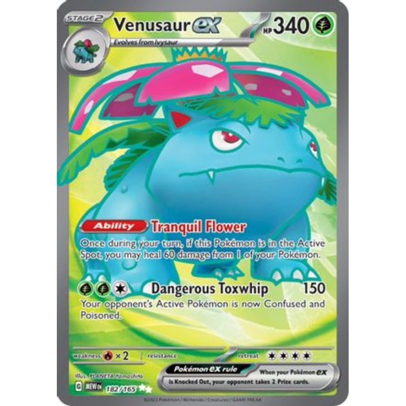 Venusaur ex 182/165  - Holofoil SV Scarlet & Violet 151 - Ultra Rare