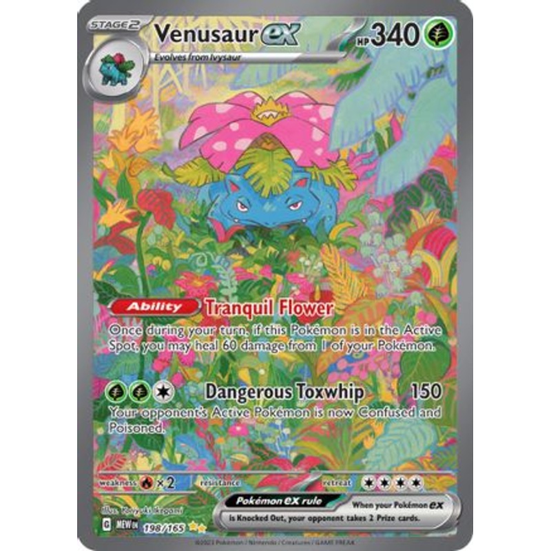 Venusaur ex 198/165  - Holofoil SV Scarlet & Violet 151 - Special Illustration Rare