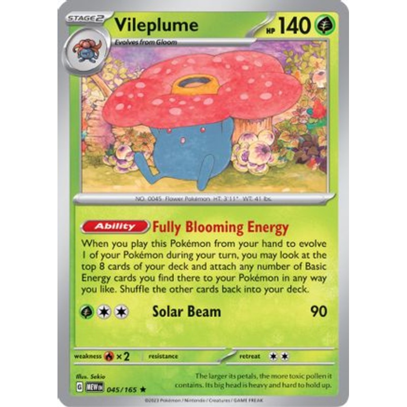 Vileplume 045/165  - Holofoil SV Scarlet & Violet 151 - Rare