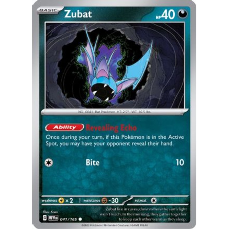 Zubat 041/165  SV Scarlet & Violet 151 - Common
