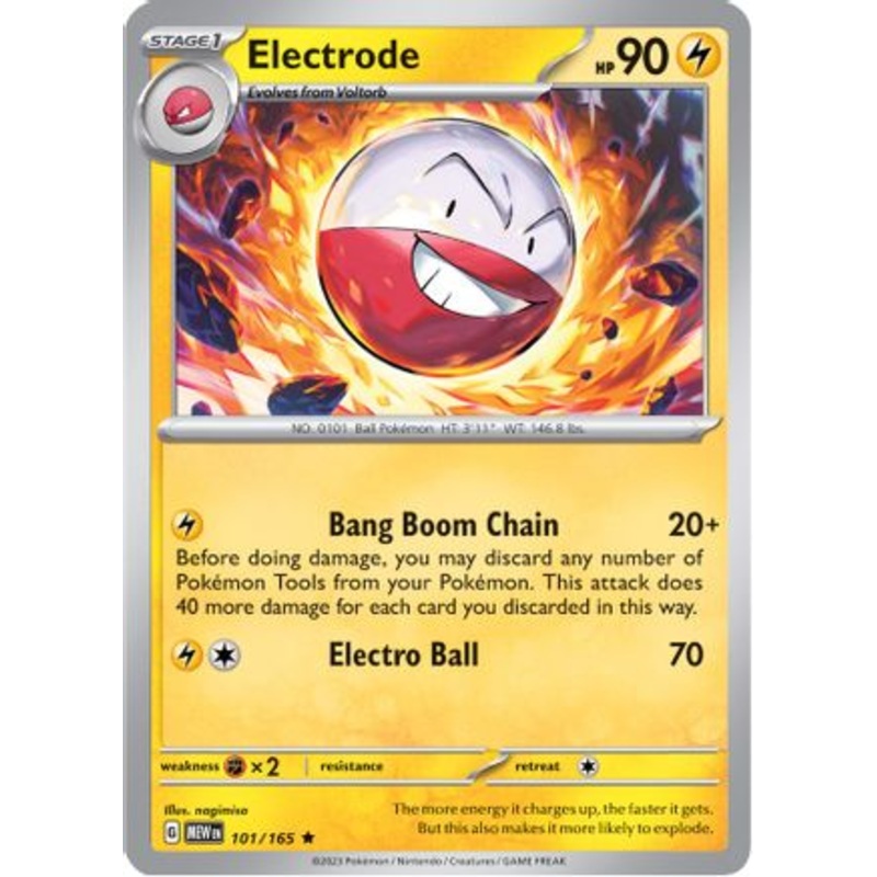 Electrode 101/165  - Holofoil SV Scarlet & Violet 151 - Rare