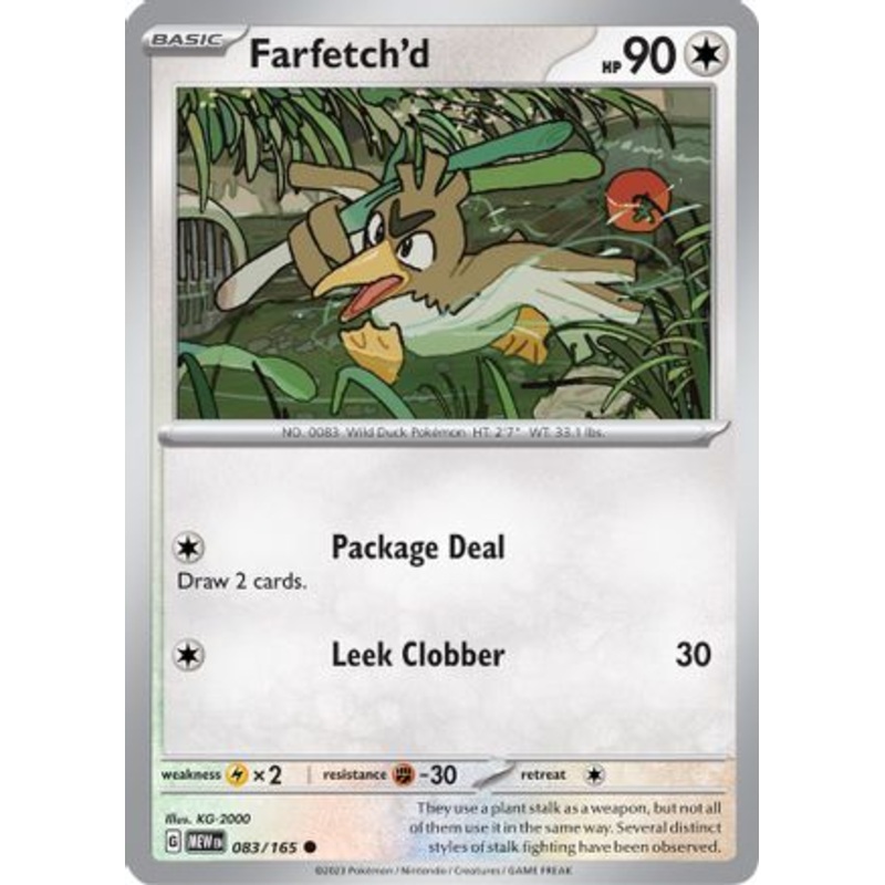 Farfetch'd 083/165  - Reverse Holofoil SV Scarlet & Violet 151 - Common