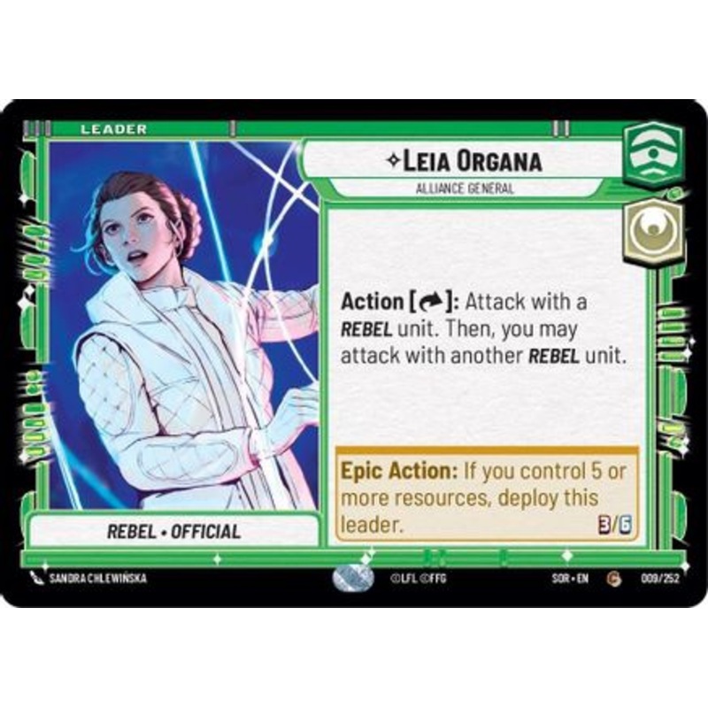 Leia Organa - Alliance General (009/252) - Spark of Rebellion