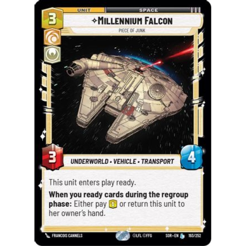 Millennium Falcon - Piece of Junk (193/252) - Spark of Rebellion Foil