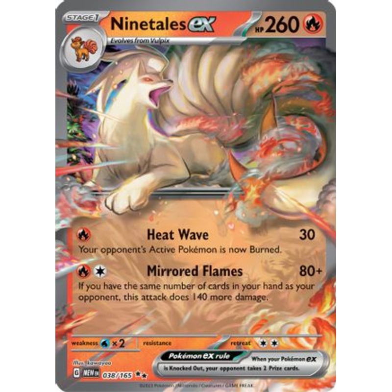 Ninetales ex 038/165  - Holofoil SV Scarlet & Violet 151 - Double Rare