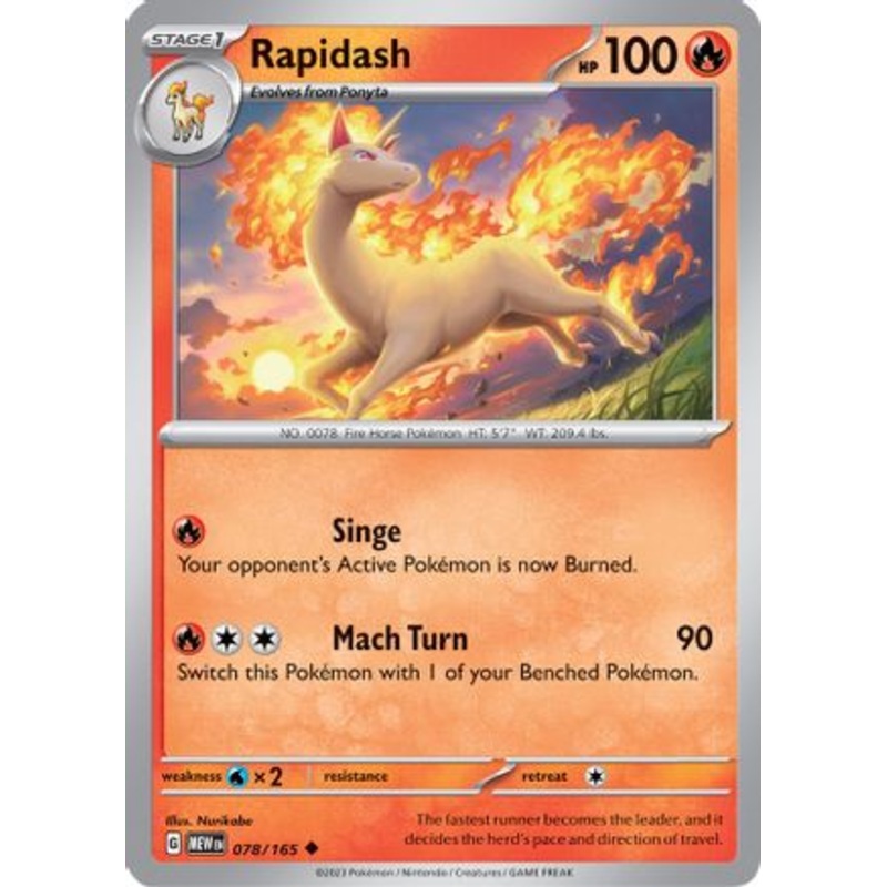 Rapidash 078/165  SV Scarlet & Violet 151 - Uncommon