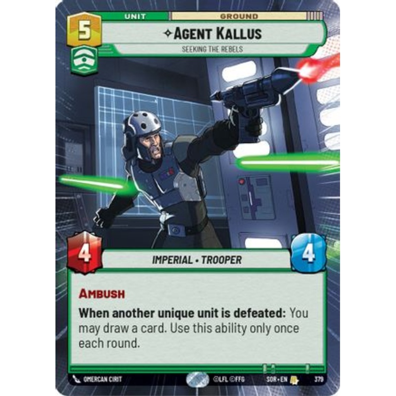 Agent Kallus - Seeking the Rebels (Hyperspace) (379) - Spark of Rebellion Foil